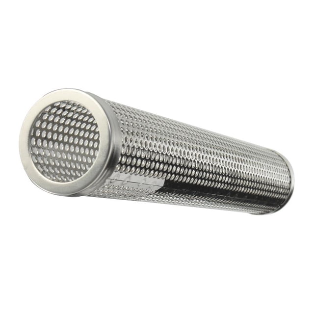 Barbecue Rond Tube de Fumage Chaud Froid Générateur de Fumée en Acier Inoxydable Granulés de Bois Cuisine Extérieure Fournitures de Barbecue-Section Ronde