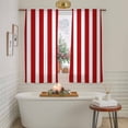 thumbnail image 6 of Sheer Curtain 63 Inch Length 2 Panels Light Filtering Window Curtain Red White Vintage Striped Sheer Voile Curtains Rod Pocket Window Treatment for Kitchen Living Room Abstarct Modern Geometric Art, 6 of 9