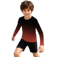 thumbnail image 3 of Lullu Boys Swim Shirt Long Sleeve Rash Guard Gradient Quick Dry UPF50 Swim Top, Sizes 3-14, 3 of 3