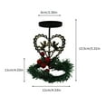 thumbnail image 2 of Christmas Reindeer & Heart Metal Candlestick - Table Centerpiece with Wreath & Red Berries - Festive Holiday Decor Enhancing Warm Ambiance for Christmas Gatherings & Home Tables, 5.31*4.33in, B, 2 of 6