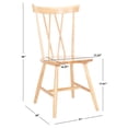 thumbnail image 3 of SAFAVIEH Friar Contemporary Dining Chair, Natural, Set of 2 (21 in. W x D x 36 in. H), 3 of 13