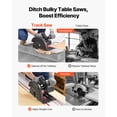 thumbnail image 3 of KFFKFF 6-1/2-Inch Plunge-Cut Circular Saw Kit, Track Saw with 48-Tooth Carbide Blade, Adjustable 0-45° Angles, 2.16-Inch Cutting Depth, Suitable for Wood and Plastic, Guide Rail Not Included, Black, 3 of 9