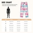 thumbnail image 3 of Balery Pink Striped Flamingo Pantalones de pijama para mujer, pijamas ultraligeros, pantalones de estar por casa-XX-Large, 3 of 6
