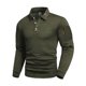 thumbnail image 2 of pstuiky Camisas casuales de manga larga para hombre, Camiseta de manga larga con solapa y botones para hombre, color liso, con cuello cuadrado pequeño top de hombre xxl, 2 of 7