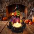 thumbnail image 4 of Witch Halloween Decorations with Candle Holder, Spooky Halloween Table Decor for Halloween Party, Purple Halloween Decor for Home Centerpiece, 4 of 6