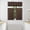 Brown, variant on Gorgeous Home Linen 3-Piece Faux Silk Blackout Kitchen Curtain Set, Silver K4
