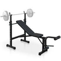 Olympic Weight Bench, Bench Press Set with Squat Rack and Bench for Home Gym Full-Body Workout Up to 330lbs adjusted to 5 levels