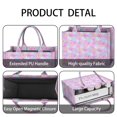 thumbnail image 4 of Large Capacity Tote Bag,Pink Butterfly Pattern Handbag Fashion Luxury Tote Bag,15.7"x13"x 5.1" Inches,Laptop Compatible, 4 of 6
