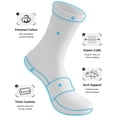 thumbnail image 3 of Lanola Cushion Crew Socks for Women Cotton Running Hiking Athletic Long Socks for Women 5 Pairs, 3 of 7
