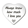1PC Encouraging Words Stainless Steel Heart Shaped Keepsake