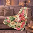 thumbnail image 6 of Autumn Harvest Floral Bouquet, Cozy Botanical Garden Scene, Warm Flannel Blanket for Sunroom and Reading Nook, Garden Lovers Thanksgiving Gift, Botanical Home Decor, 6 of 9