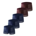 thumbnail image 2 of 5PC Men's Boxer Briefs - 100% Polyester, Moisture Wicking, Breathable Mesh Sides, Elastic Waistband, Dark Blue, Size L, Durable Underwear, 2 of 3