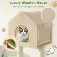 thumbnail image 4 of Cat Tower, Cat Tree for Indoor Cats, , 55 Inch Tall Cat Climbing Stand with Sisal Scratching Posts and Soft Cat Bed for Indoor Kittens-Green for Kittens, Elderly Cats, Adult Cats, 4 of 8