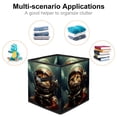 thumbnail image 2 of Cat Retro Foldable Storage Cubes with Handle, 10.8"x10.5"x10.6", Large Capacity - Storage Bins, Storage Basket, Toy Box, 2 of 6