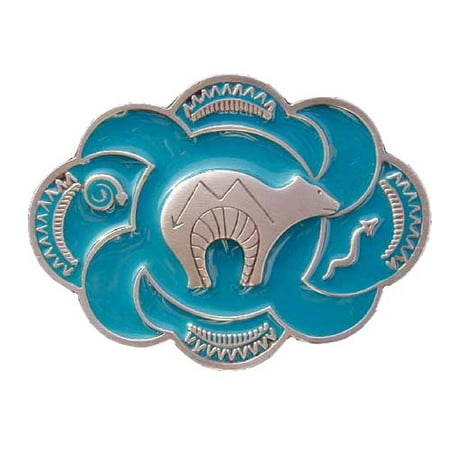 - Zuni Bear Fetish Colored Novelty Belt Buckle