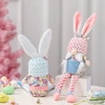 thumbnail image 5 of Pascua Conejito de patas largas Gnomo Conejo hecho a mano Juguetes de peluche para adornos de muñecas Primavera Niños Regalos de Pascua Fiesta en casa Decoración del hogar, 5 of 5