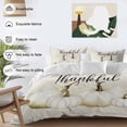 thumbnail image 3 of Thanksgiving Bedding Duvet Cover Set Full Size 4 Pieces Fall Farmhouse Beige Pumpkin Linen Texture Bedding Set with Zipper Closure, 1 Comforter Cover 86x86 Inches 1 Flat Sheet & 2 Pillow Cases, 3 of 7