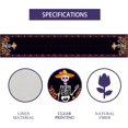 thumbnail image 5 of Linen Purple Day of The Dead Table Runner Dia De Los Muertos Tablecloth Mexican Halloween Sugar Skull Home Kitchen Dining Table Decorations 13.8x71 Inch, 5 of 6