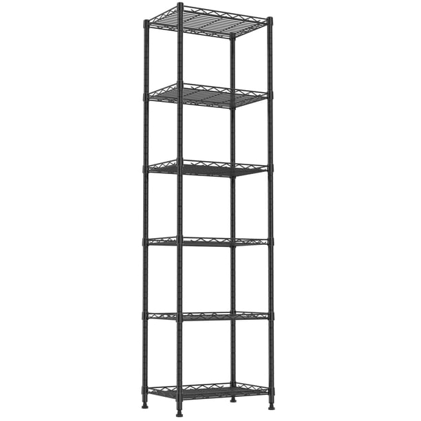 Estantería REGILLER de Acero Ajustable de 6 Niveles 43x30x160 cm