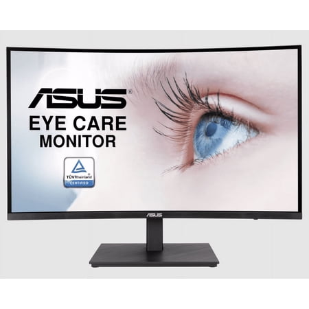 UPC: 0195553026444 | ASUS 27  1080P Curved Monitor (VA27VQSE) – Full HD  75Hz  1ms  Adaptive-Sync/FreeSync  Low Blue Light  Flicker Free  VESA Mountable  Frameless  HDMI  DisplayPort  HDR10  Height Adjustable