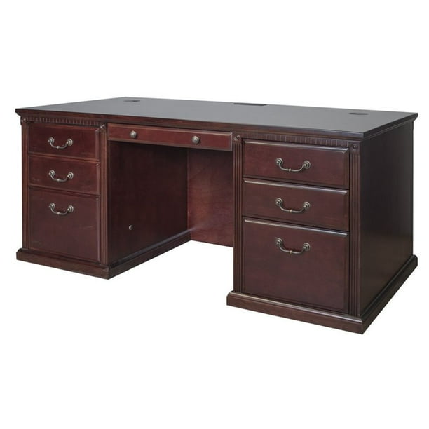 Beaumont Lane Executive Desk in Cherry - Walmart.com - Walmart.com