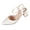 White, variant on Closed Toe Sandals for Women Ankle Strap Pointed Toe Slingback Chunky Low Heels Womens Pumps Wedding Dress Shoes