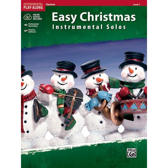Easy Instrumental Solos Easy Christmas Instrumental Solos, Level 1: Clarinet, Book & Online Audio/Software, (Paperback)