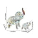 thumbnail image 3 of Crystal Elephant Figurines 2 Pack - Glass Elephant Ornament Set Clear Gold Multicolor, Handmade Desktop Decor, Living Room Shelf Accent Collectible Gift, 3 of 6