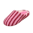 thumbnail image 2 of KEVCHE Stripe Fluffy Slippers for Women, Chic Fashion Casual Cute House Shoes, Comfortable Indoor Outdoor Vacation Bathroom Footwear with Soft Sole, Lightweight Non-Slip Home Slippers for Daily, 2 of 8