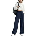 thumbnail image 2 of Fewfanhot Womens Sweatpants High Waist Fleece Lined Sweat Pants Leg Baggy Straight Athletic Pants with Pockets, 2 of 9