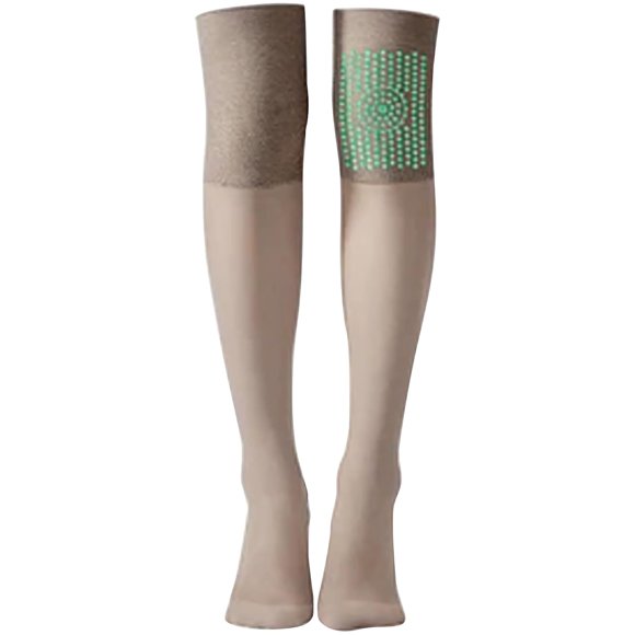 Chaussettes de Bureau en Velours Mugwort Moxa Autochauffantes pour Air Climatisé, Anti-Accrochage, Antidérapantes, Fines, Genouillères, Genouillères, Gaines pour les Jambes, Bas Élastiques, Bas de compression, Brun