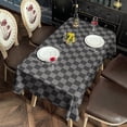 thumbnail image 2 of Gray and Black Checkerboard Pattern Rectangle Tablecloth 60"x120",Waterproof Polyester Rectangle Table Cloth, Wipeable Spillproof Polyester Tablecloth for Dining, Camping, Indoor and Outdoor, 2 of 6