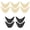 Black skin color, variant on 5Pairs Toe Protectors Half Size Shoe Inserts Pad Fabric Toe Cushion for Sneaker