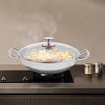 thumbnail image 2 of 13.19" Stainless Steel Frying Pot – 410 Grade, Honeycomb Non-Stick, Tempered Glass Lid, Multi-Use Stove Compatible – Healthy Cooking for 3-4 People, 2 of 13