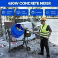 thumbnail image 2 of Gewna 4.3 Cu.ft. Strong Power Heavy-Duty Electric Concrete Mixer Machine 450W 3/5HP with Wheel&Stand for Stucco,blue, 2 of 7