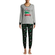 Jolly Jammies Women's Oh Christmas Tree Matching Family Pajamas Set, 2-Piece, Sizes XS-3X