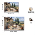 thumbnail image 7 of Topbout Art 2D Flat, A Tuscan Hillside Terrace Painting on Canvas with a Rustic Wooden Frame, Suitable for Decorating Living Rooms, Bedrooms, Or Home Offices, 7 of 7