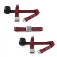 thumbnail image 1 of Early Cars 1941-1948 Airplane 2 Point Burgandy Retractable Bench Seat Belt Kit - 3 Belts, 1 of 1
