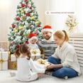 thumbnail image 4 of Gymax 4.5ft Snow Flocked Christmas Tree Hinged Artificial Pine Tree w/ Metal Stand, 4 of 10