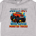 thumbnail image 3 of Inktastic Just a Boy Who Loves Monster Trucks Toddler Hoodie, 3 of 4