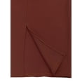 thumbnail image 5 of Made by Olivia Women's Solid Back Slit Scuba Bodycon Pencil Skirt, 5 of 5