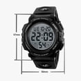 thumbnail image 3 of 50 M Waterproof Sports Outdoor Digital Watch Silicone Wrist Watch with Alarm Clock/Stopwatch/LED Light/Shockproof/Date, 3 of 5