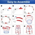thumbnail image 6 of Pool Basketball Hoop Toys for Kids Ages 4-8 8-12 & Adult, Summer Outdoor Swimming Pool Games Water Play Toys Family Party for Kids, 2 in 1 Pool Basketball Hoop & Ring Game with 4 Balls 12 Rings & Pum, 6 of 8