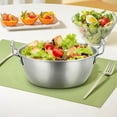 thumbnail image 3 of Gnmfd 304 Stainless Steel Double Ear Salad Bowl, Large Mixing Serving Bowl for Pasta Fruit Vegetable Salads, Multipurpose Kitchen Dinner Table Entertaining, 3 of 6