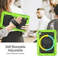 thumbnail image 3 of XYX For iPad (A16)11th /10th Generation 11/10.9 inch 2025/2022 Case, 360 Rotating Shockproof Cover with Stand, Screen Protector, Shoulder Strap, Lime, 3 of 7