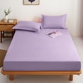 thumbnail image 4 of Lirex King Size Fitted Sheet, 100% Cotton, 300 Thread Count, Light Purple, 4 of 8