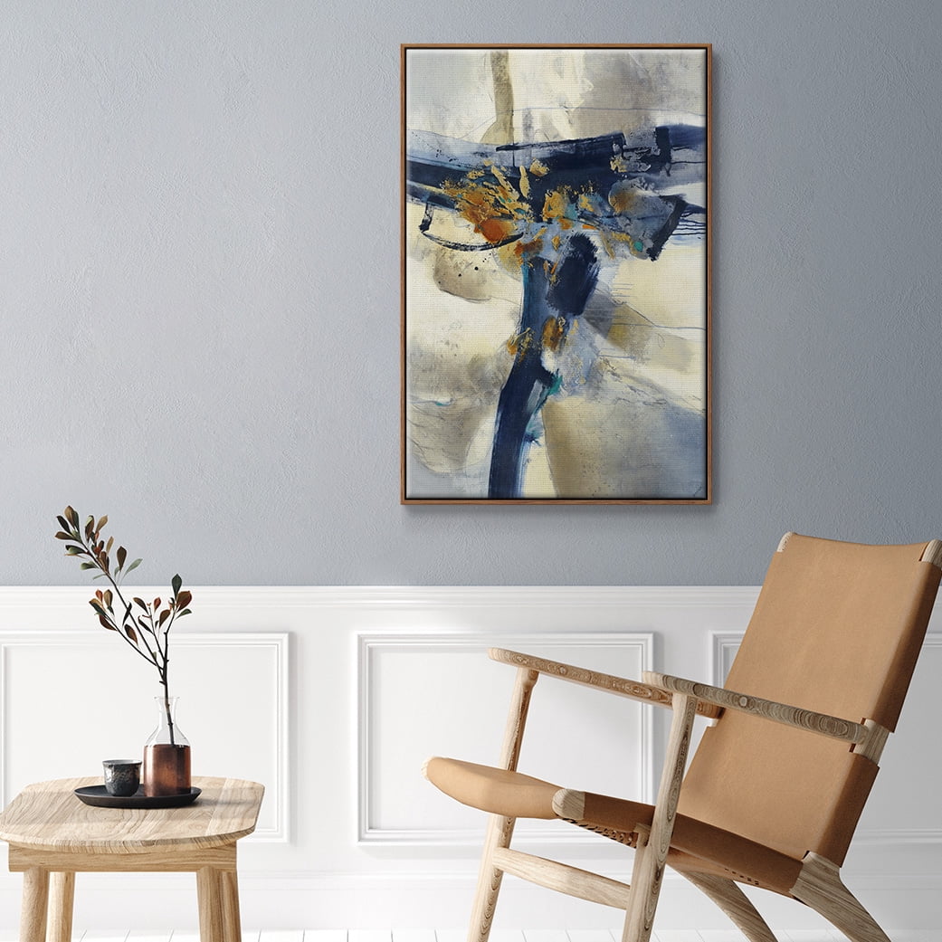 Blast Framed Premium Gallery Wrapped Canvas - Ready to Hang - 25 x 37 - Walnut Floating Frame