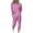 Pink, variant on Women's Casual 2 Piece Sets Clothes Long Sleeve Crewneck Tops with High Waist Jogger Pants Trendy Tracksuits Khaki,S