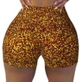 thumbnail image 2 of Fuzoiu Golden Glitter Print Women's Workout Shorts,Workout Biker Shorts Women,Exercise Fitness Shorts,Scrunch Short, Athletic Shorts for Gym Yoga Running Sport Active-X-Large, 2 of 8