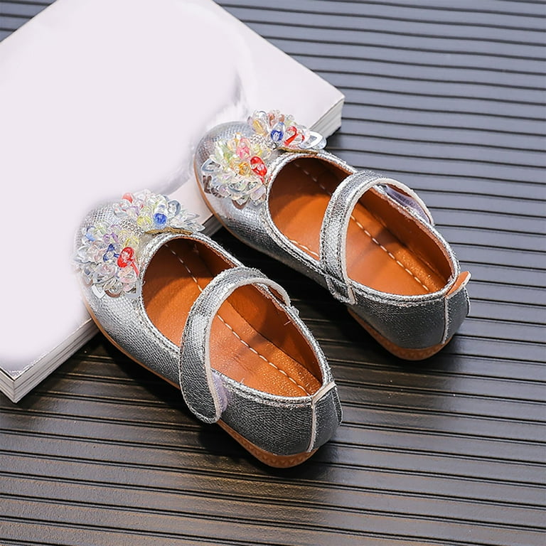 NKOOGH Kids Baseball Shoes Shoes for Toddler Girls Size 11 Fashion Autumn Girls Casual Shoes Flat Lightweight Colorful Bow Cute Shiny Dress Shoes